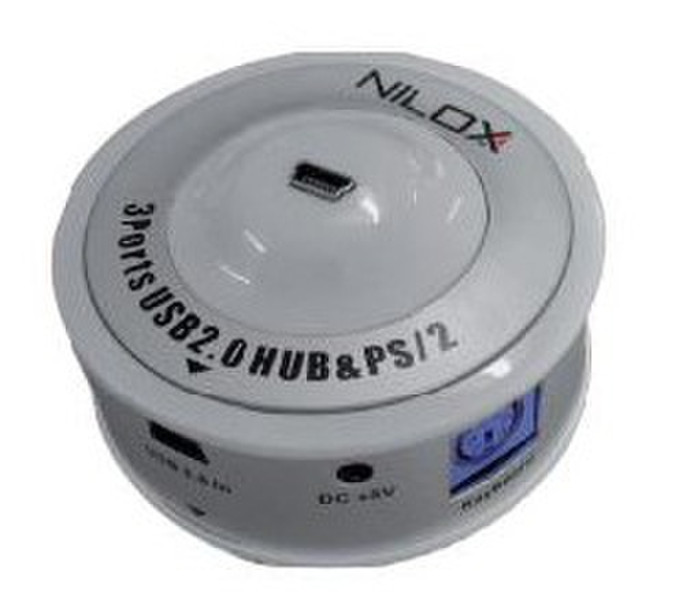 Nilox 10NXHC4417001 480Mbit/s Grey interface hub
