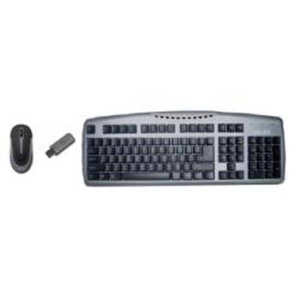 Nilox 10NXKT4919001 Беспроводной RF Черный клавиатура