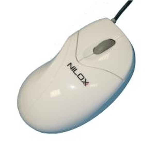 Nilox 10NXMP1000004 USB+PS/2 Оптический 800dpi Белый компьютерная мышь