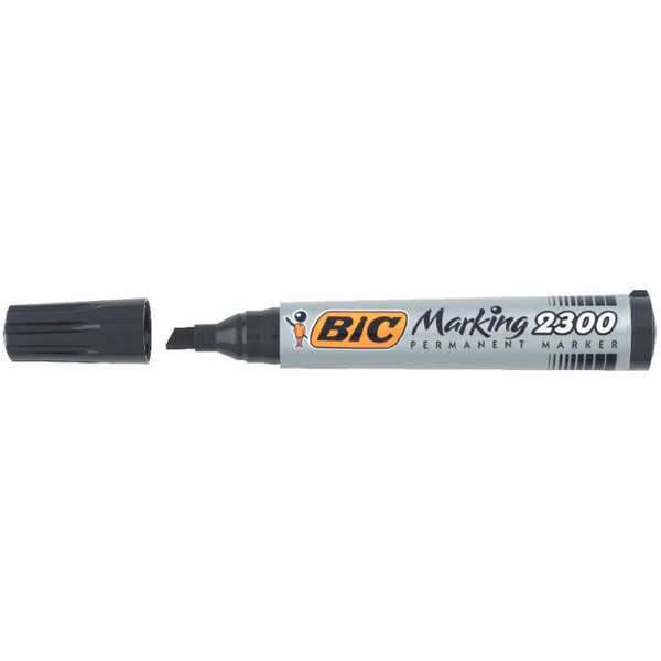 BIC Marking 2300 Скошенный наконечник Черный 12шт перманентная маркер