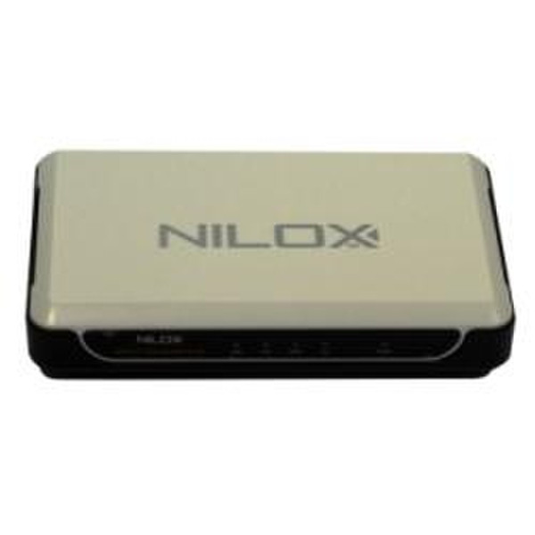Nilox 16NX081812001 ADSL Black,Silver wired router