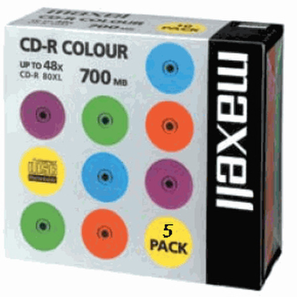 Maxell CD-R Music Color 5 - pk CD-R 700MB 5pc(s)