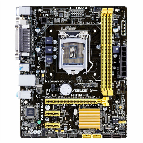 ASUS H81M-D Intel H81 Socket H3 (LGA 1150) Микро ATX материнская плата