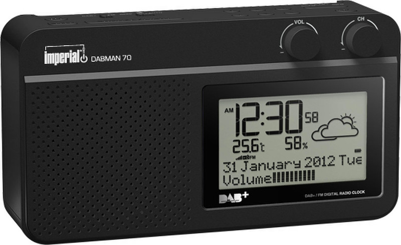 DigitalBox Dabman 70 Портативный Цифровой Черный радиоприемник