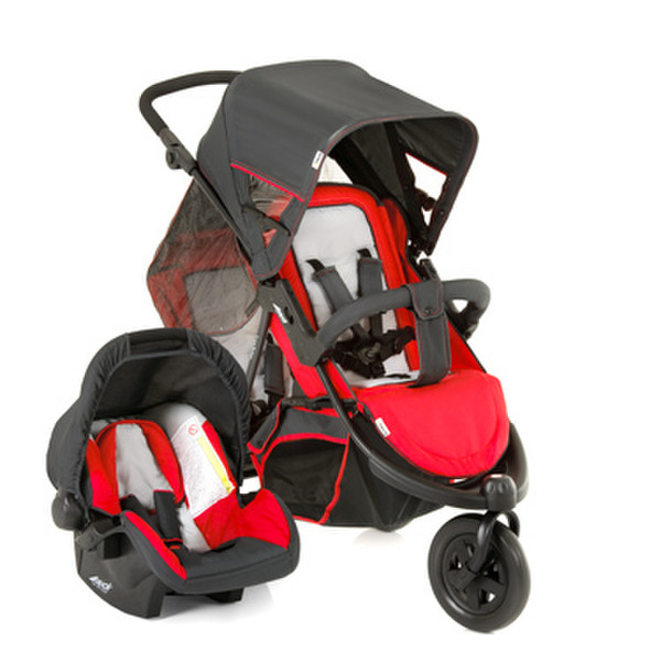 Hauck Freerider Shop n Drive Travel system stroller 2место(а) Черный, Серый, Красный