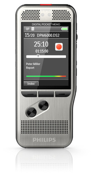 Philips DPM6000 Flash card Black,Silver dictaphone