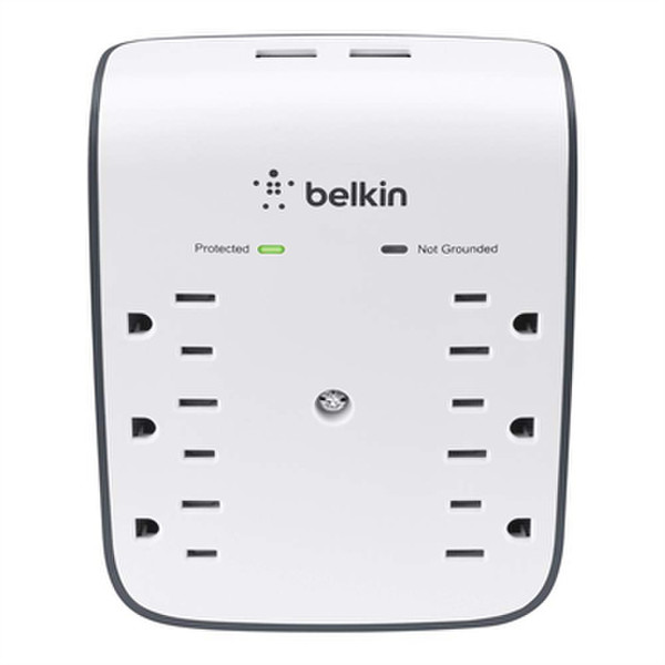 Belkin BSV602bg 6AC-Ausgänge Weiß Spannungsschutz