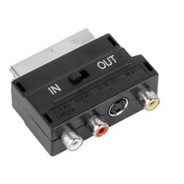 Nilox SCART/RCA/AUD-VID Converter RCA SCART Черный кабельный разъем/переходник