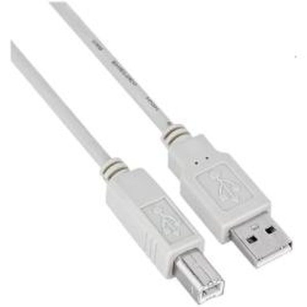 Nilox USB1-AB-MM5-B 5m USB A USB B Weiß USB Kabel