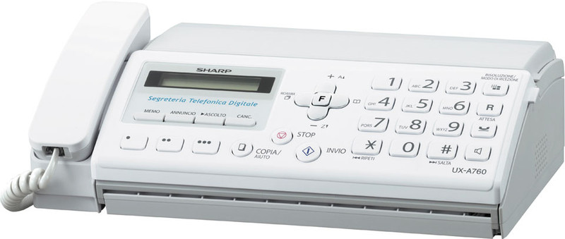 Sharp UXA760IT Thermal 14.4Kbit/s White fax machine
