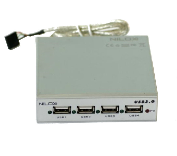 Nilox HUB-4USB-WH 480Mbit/s White interface hub