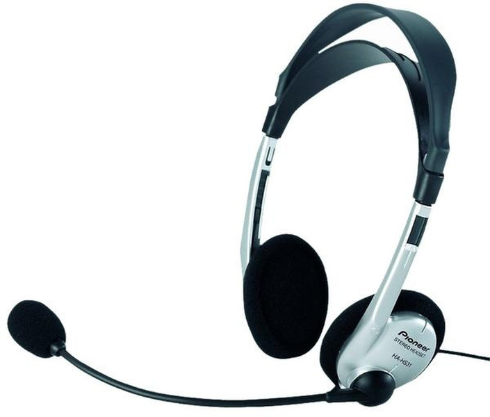 Pioneer HA-HS31 Binaural Verkabelt Schwarz, Silber Mobiles Headset