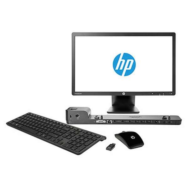 HP 2013 UltraSlim Docking Station + EliteDisplay E231 + C6010 Wireless Keyboard Combo