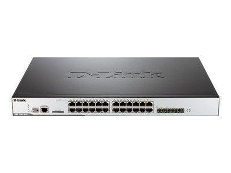 D-Link DWS-3160-24PC Managed L2+ Gigabit Ethernet (10/100/1000) Power over Ethernet (PoE) 1U Black