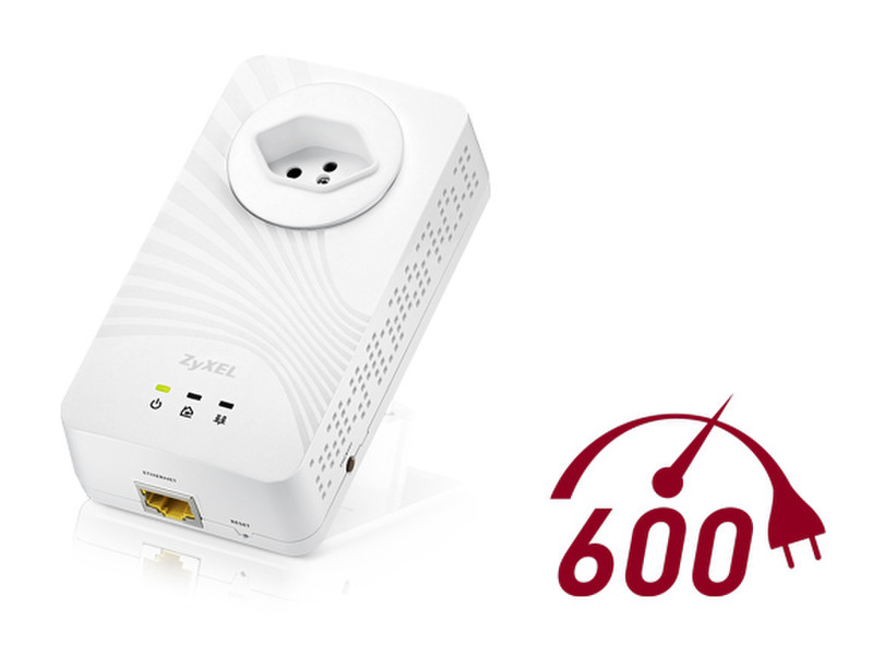 ZyXEL PLA5215 600Mbit/s Ethernet LAN Wi-Fi White 1pc(s) PowerLine network adapter