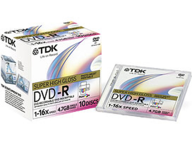 TDK DVD-R Inkjet Printable 4.7ГБ DVD-R 10шт