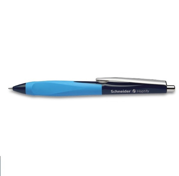 Schneider Haptify Clip-on retractable ballpoint pen Medium Blau 10Stück(e)