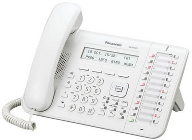 Panasonic KX-DT543 Проводная телефонная трубка ЖК Белый