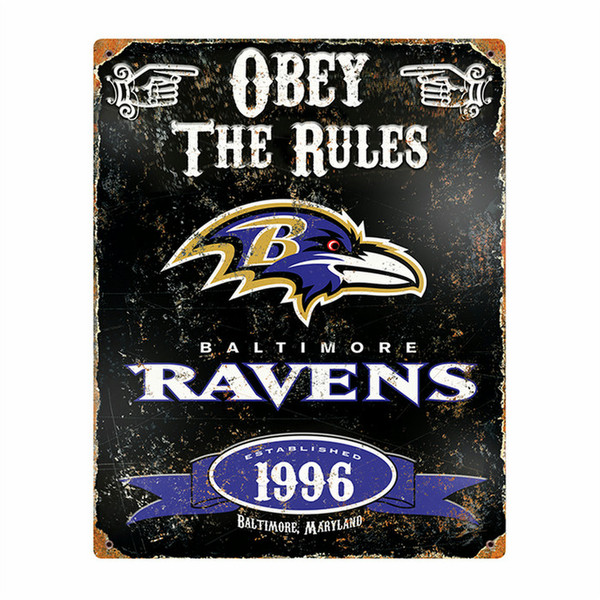 The Party Animal Ravens Vintage Metal Sign