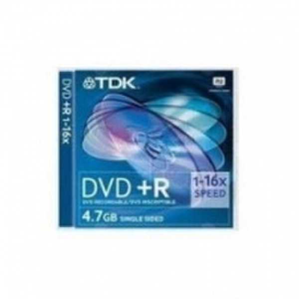 TDK DVD+R, 4.7GB, 16x 4.7ГБ DVD+R 1шт