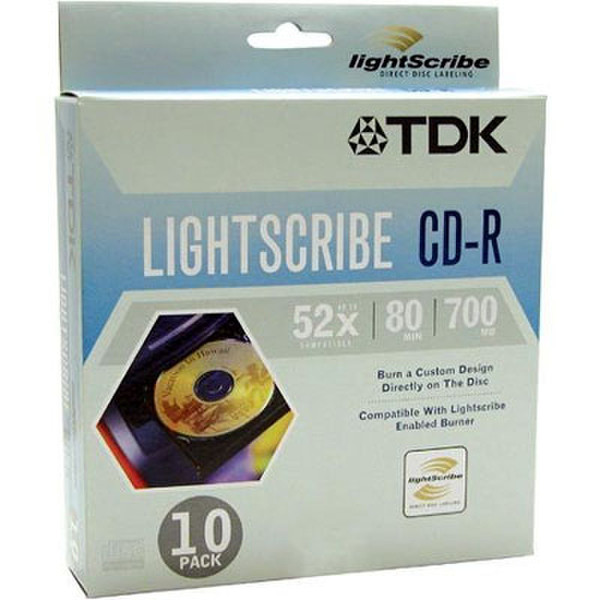 TDK LightScribe DVD 4.7GB DVD+R 10pc(s)