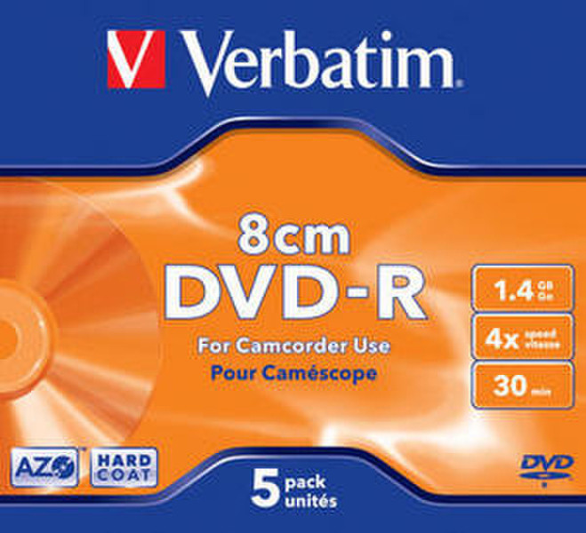 Verbatim DVD-R 8cm 1.4GB DVD-R 5Stück(e)