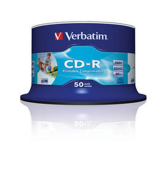 Verbatim CD-R AZO Wide Inkjet Printable - ID Branded CD-R 700MB 50pc(s)