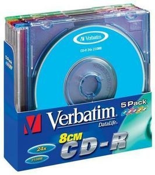 Verbatim CD-R 8cm Colour CD-R 210MB 5pc(s)