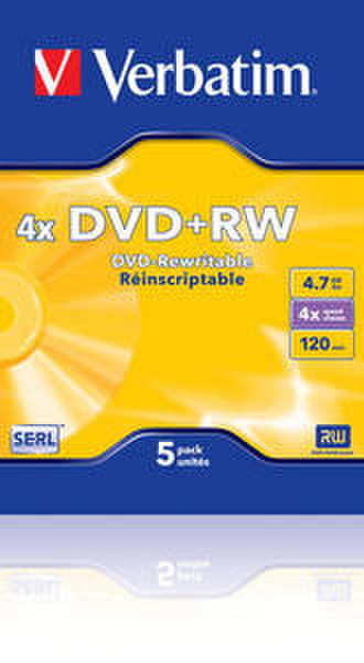 Verbatim DVD+RW 4x 4.7GB DVD+RW 5Stück(e)