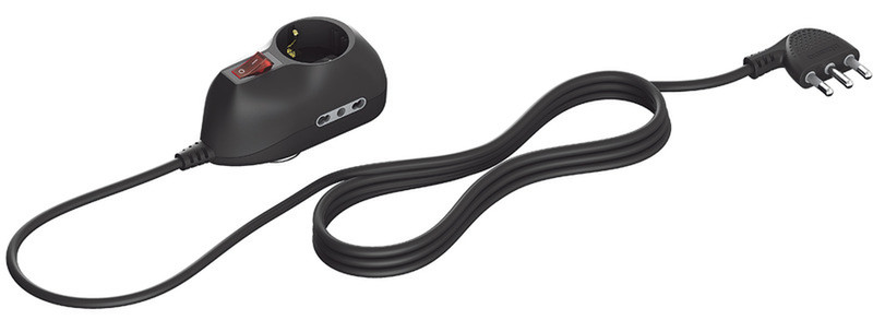 bticino 3693GB 3AC outlet(s) Black power extension