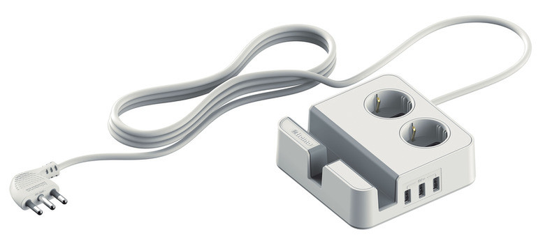 bticino S3712D 2AC outlet(s) 1.8m White power extension
