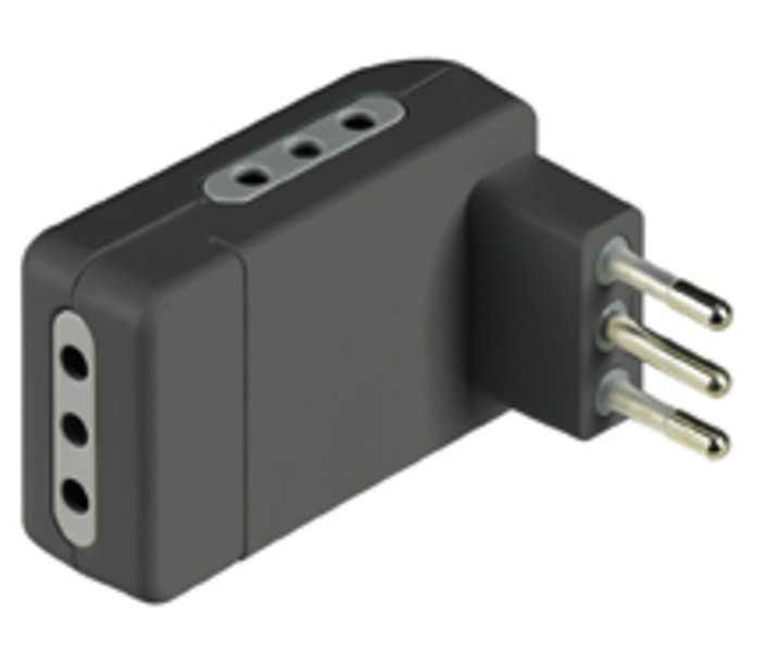 bticino S3605GE Schwarz Netzstecker-Adapter