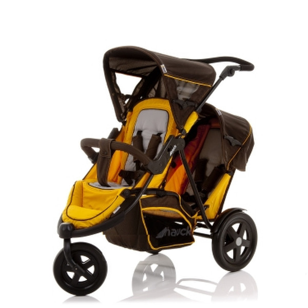 Hauck Freerider Shop n Drive Tandem stroller 2место(а) Черный, Коричневый, Желтый