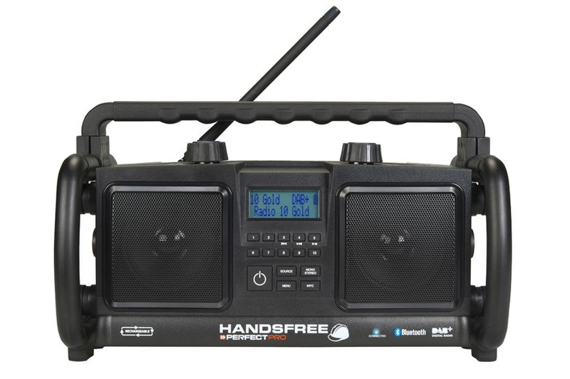 Perfectpro HANDSFREE Portable Digital Black radio