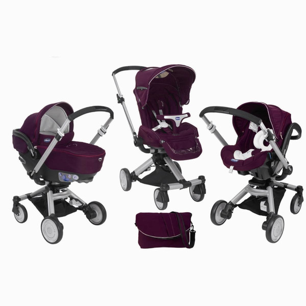 Chicco Trio I-Move Travel system pram 1место(а) Черный, Серый, Пурпурный, Белый