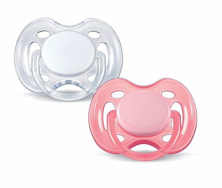 Philips AVENT SCF178/22 Free-flow baby pacifier Силиконовый Розовый, Белый соска-пустышка