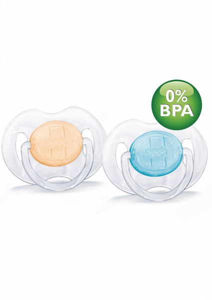 Philips AVENT SCF170/60 Free-flow baby pacifier Силиконовый Синий, Оранжевый соска-пустышка