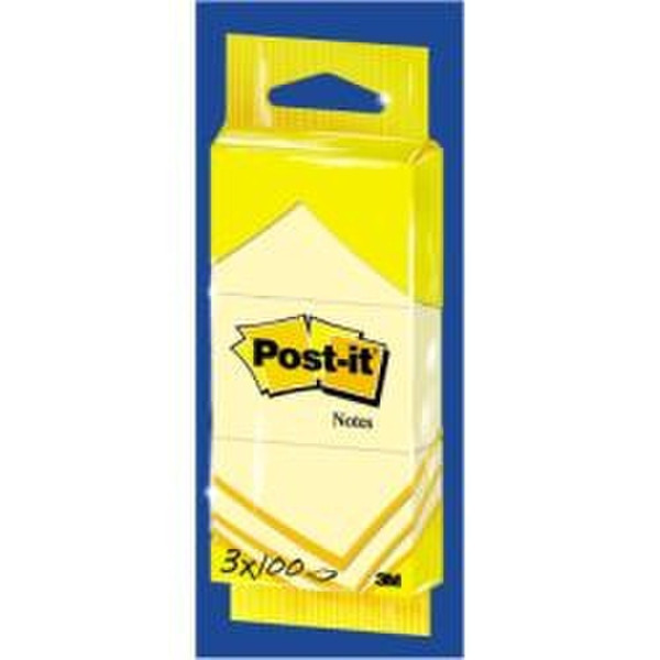 3M Post-it 38 x 51mm (3 x 100) Yellow self-adhesive label