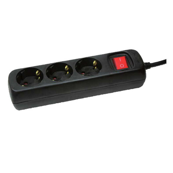 LogiLink LPS206B 3AC outlet(s) 1.4m Black power extension