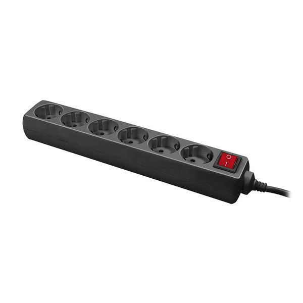 LogiLink LPS202B 6AC outlet(s) 1.4m Schwarz Verlängerungskabel