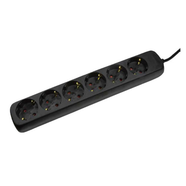 LogiLink LPS209B 6AC outlet(s) 1.4m Schwarz Verlängerungskabel