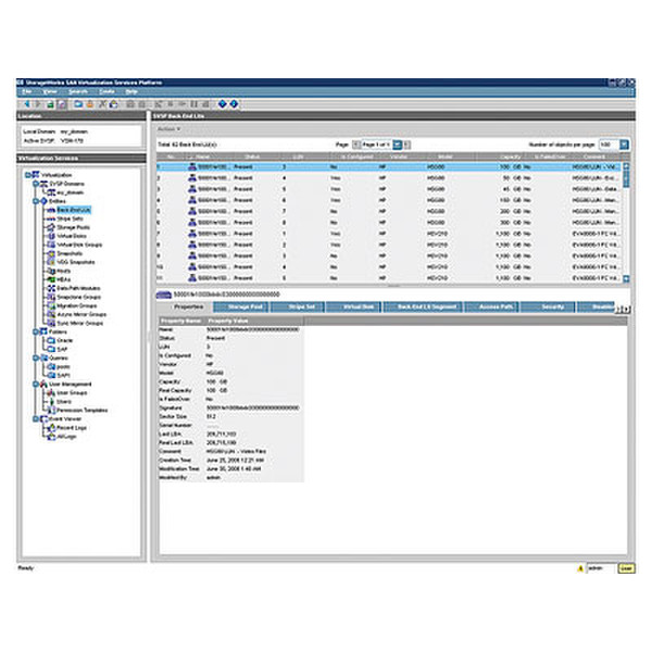 Hewlett Packard Enterprise SAN Virtualization Services Platform Thin Provisioning SW 1TB 33-64TB LTU сетевое ПО для хранения данных