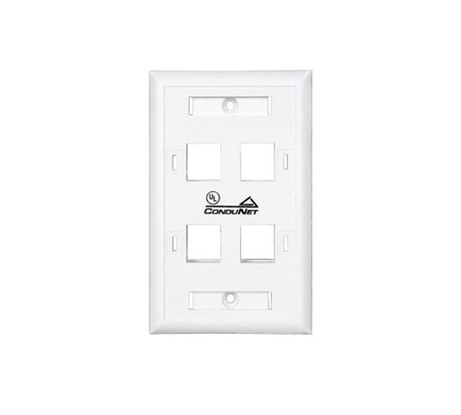ConduNet 8699014EFP White switch plate/outlet cover
