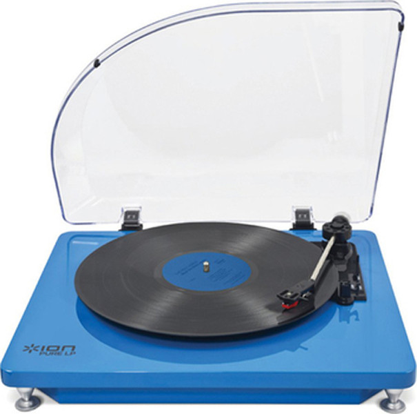 ION Audio Pure LP Belt-drive audio turntable Blue