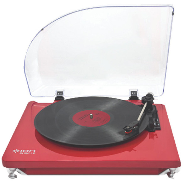 ION Audio Pure LP Belt-drive audio turntable Red