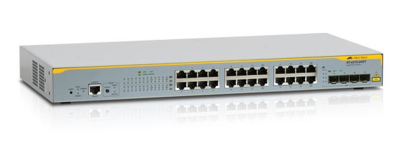 Allied Telesis AT-X210-24GT Управляемый L2+ Gigabit Ethernet (10/100/1000) 1U Cеребряный