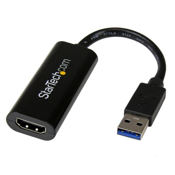 StarTech.com Slim USB 3.0 to HDMI External Video Card Multi Monitor Adapter – 1920x1200 / 1080p