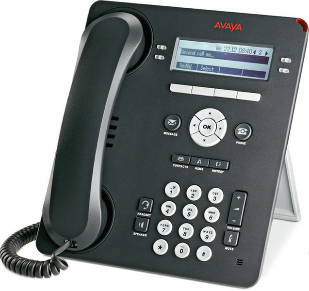 Avaya 9504 Проводная телефонная трубка ЖК Древесный уголь, Серый