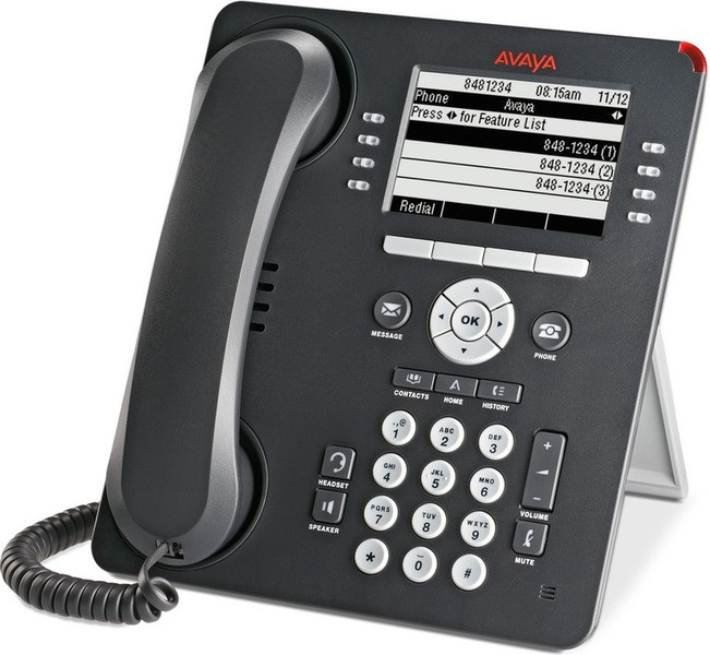 Avaya 9508 Проводная телефонная трубка ЖК Древесный уголь, Серый