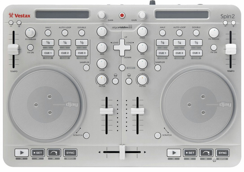 Vestax Spin2 2channels Silver DJ controller